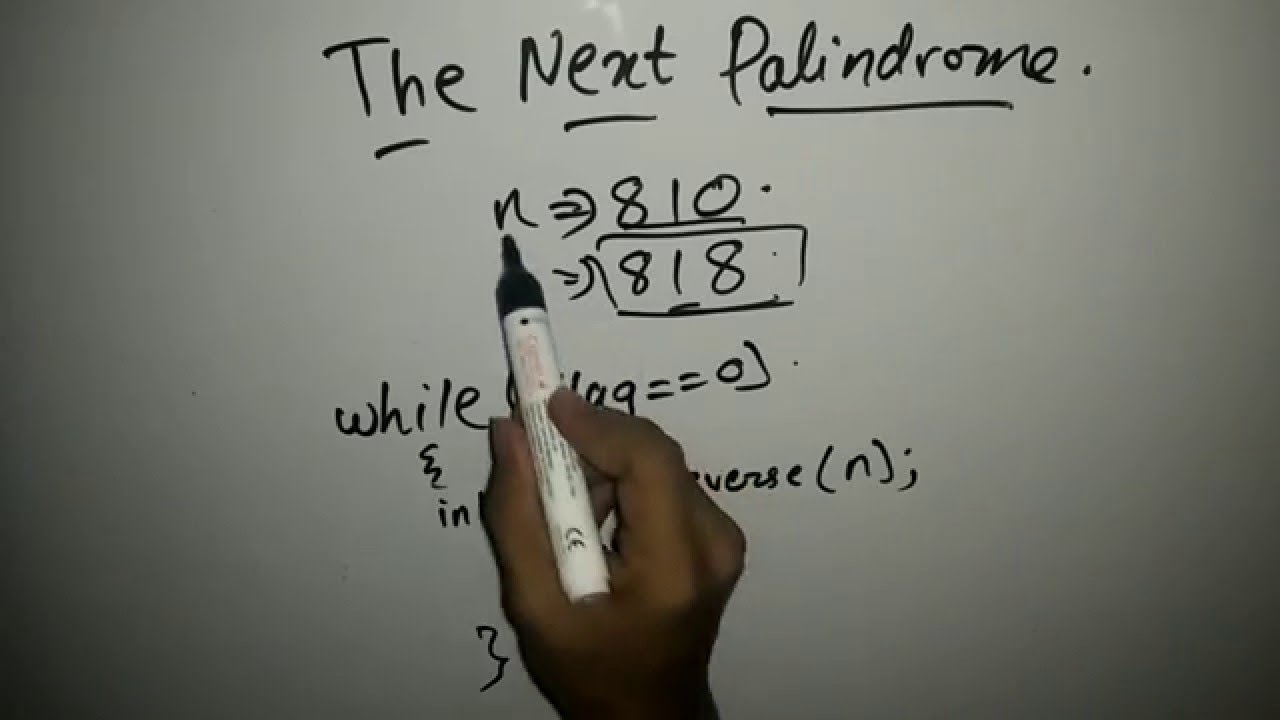 The Next Palindrome || Codechef || Reversing a number - YouTube