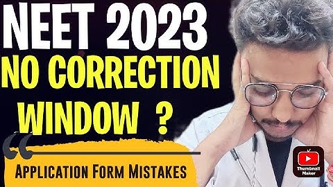 Neet 2023 CORRECTION WINDOW Kab Open Hogi😢? Neet 2023 latest news today #neet2023
