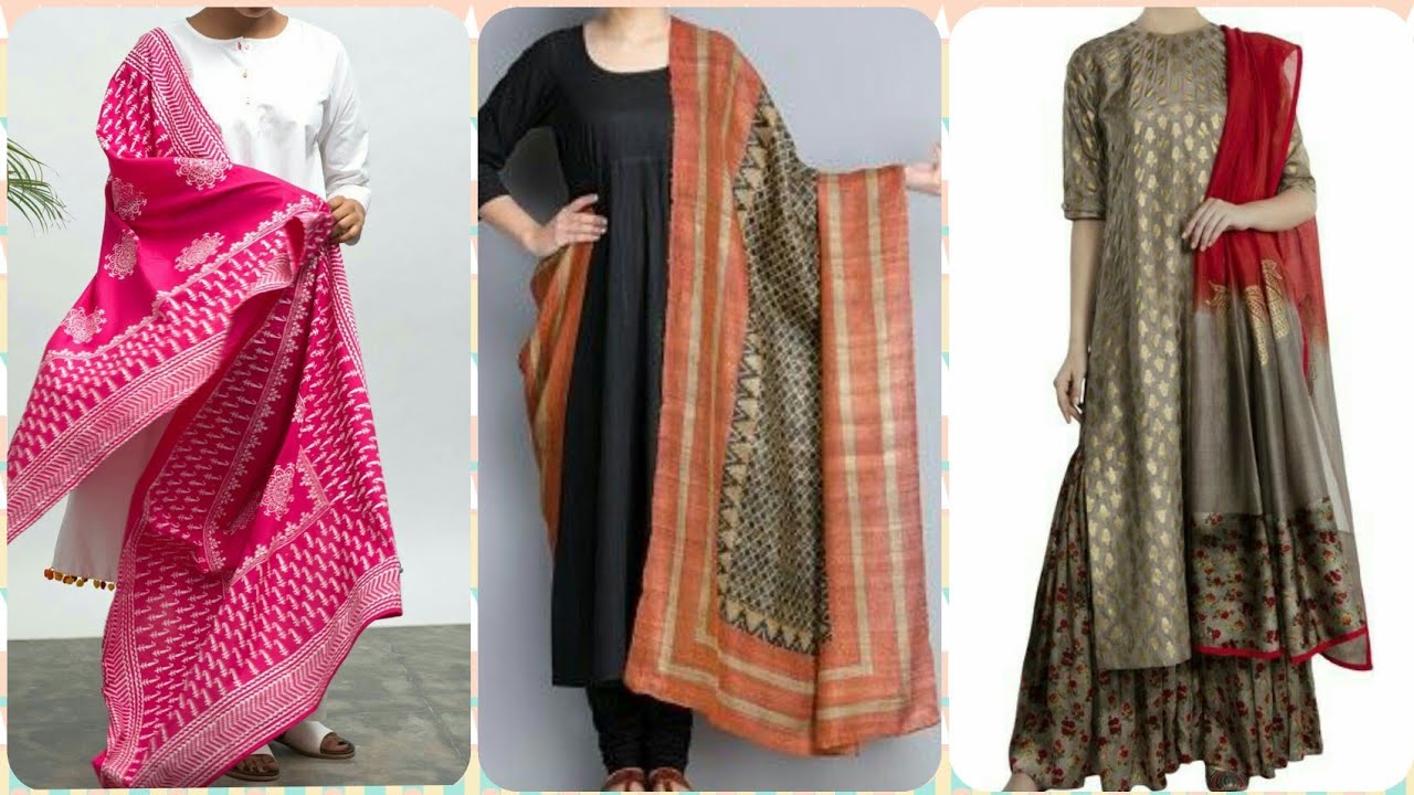 New Very Elegant Block Print Dupatta Designs For Girl's 2019