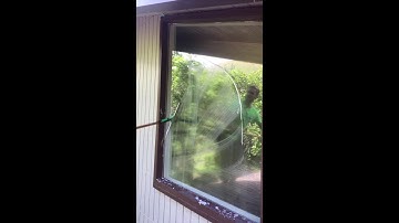 Window Cleaning with Unger Zero Degree squeegee