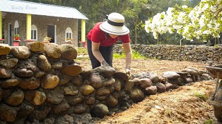 Building Long Fence Around The Farm With Many Stones - Build Long Stone Fence | Đào Daily Farm