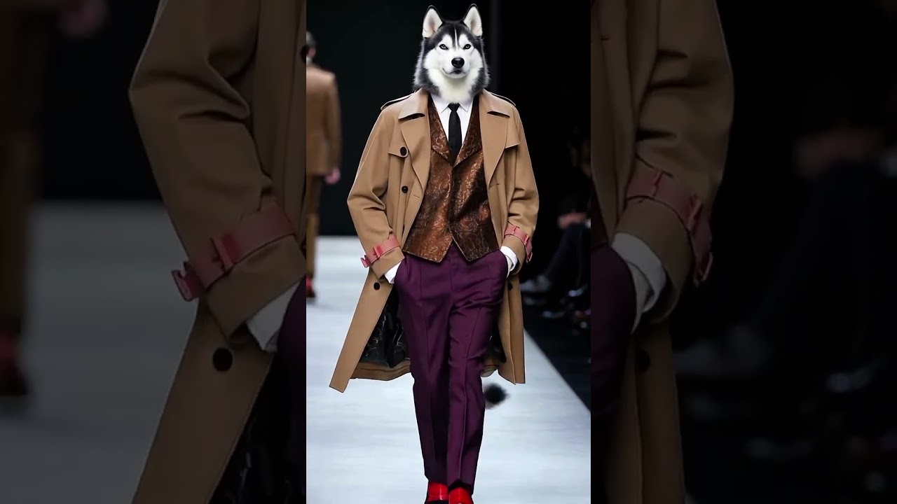 🐶the dog walks fashion show,so cool 