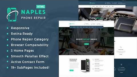 Naples - Phone, Computer Repair Shop Website Template | Themeforest Website Templates and Themes
