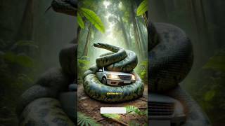 A Large Green Snake Wrapped Around The Car