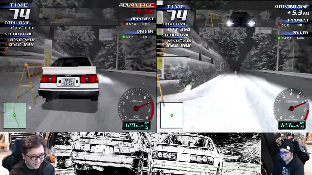 Initial D Arcade Stage Ver.3 - Battle Akina Snow DH SLK (S15) vs