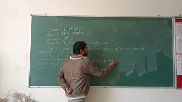 MSC Physics 4th Sem. Nanomaterials (18 March 2020)