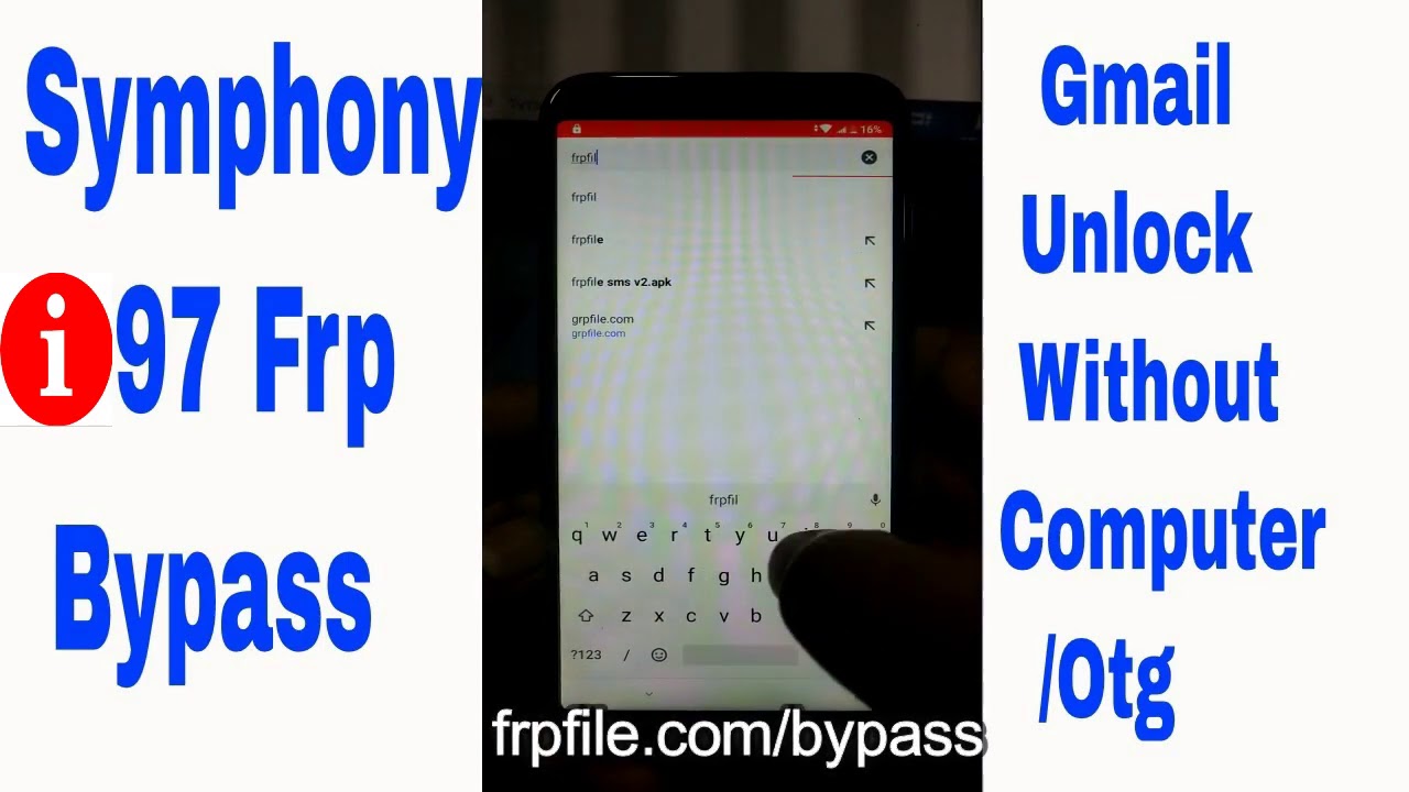 Symphony i97 Frp Bypass / Google Account Remove Without Pc