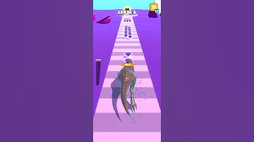 Dino Run 3d Level 6 Gameplay Walkthrough for Android and iOS #dinogamer #dinosaur #shorts