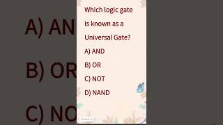 Combination of an AND and NOT as a universal nand gate Think Fast MCQ #thinkfastmcq #gkquiz #mcqquiz