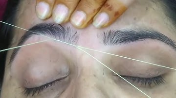 Arch shape eyebrows threading tutorial step by step video for beginners, how to do arch shape eyebro