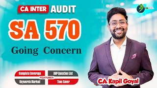 SA 570 Going Concern | All Questions Covered for CA Inter for May & Sept 2026 Exams