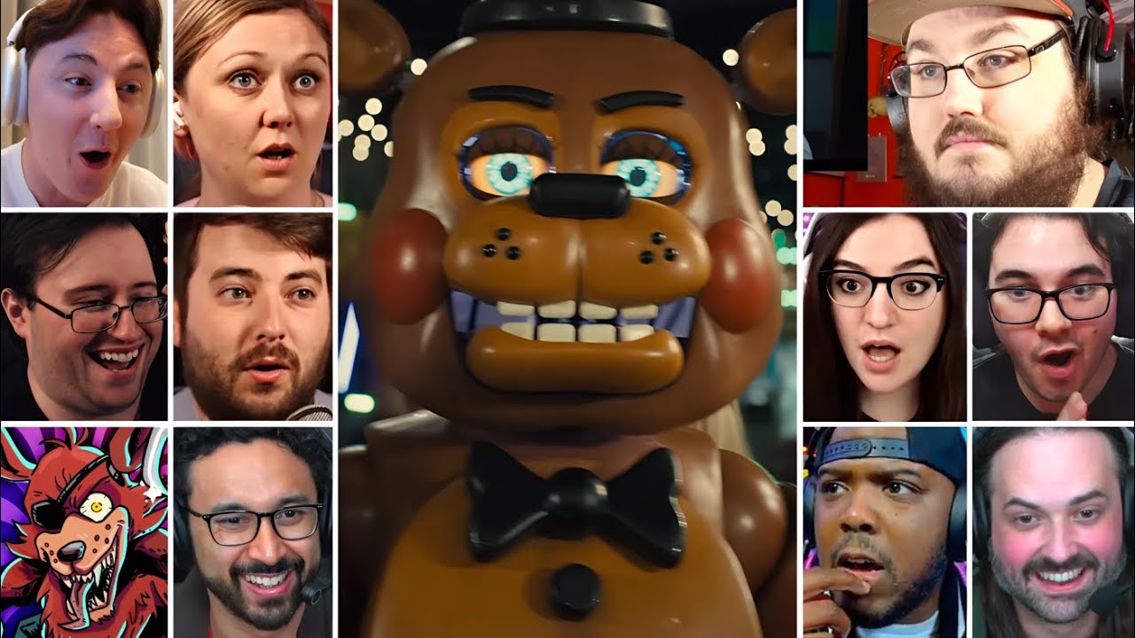 ALL YOUTUBERS REACTION TO FNAF 2 MOVIE TRAILER! - YouTube