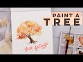 How To Paint a Watercolor Tree | Colorful Autumn Foliage