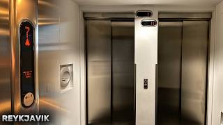 [2.5k SPECIAL] 2x OUTSTANDING & GLASS Older KONE EcoDisc Lifts at Vatnsstígur 21, Reykjavik, Iceland