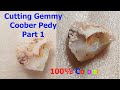 Rubbing a Gemmy Coober Pedy Rough Opal (Part 1: Rub and Saw Slice)