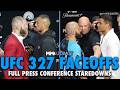 UFC 327 full press conference faceoffs: Prochazka vs. Ulberg, Blaydes vs. Hokit, more