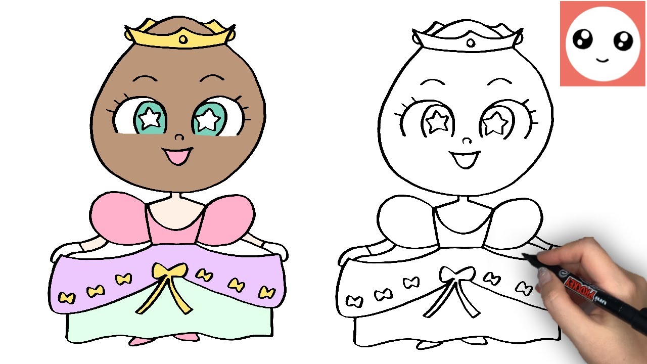 アンパンマンのキャラクターマロン姫のかきかた - YouTube