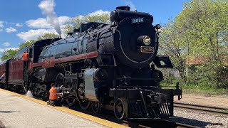 CPKC Final Spike Excursion Train with Lead Canadian Pacific 2816 in La Crosse Wi