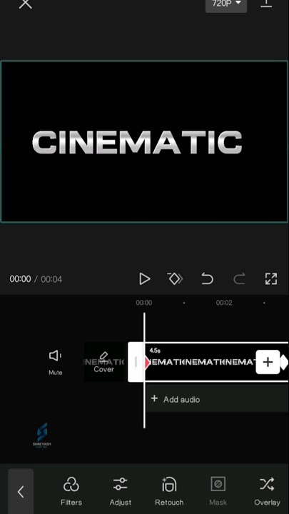Cinematic Text Intro Tutorial Capcut Part  12 #capcut #shorts