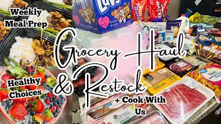 Large Family Grocery Haul | Restock | Meal Prep | Cook/w Us #weeklygroceryhaul