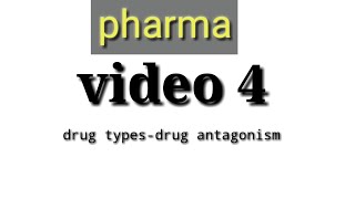 Pharma-video-4-drug types-drug antagonism -Dr mahmoud nasr