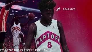 Kamorian Christian Unreal Triple-Double In Game 3 Ecf Nba2K101 2039-2040 Playoffs Highlights