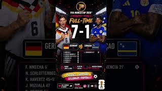 Germany 7 - 1 Curacao FIFA World Cup 2026 Group Stage with a dominant 7-1 victory