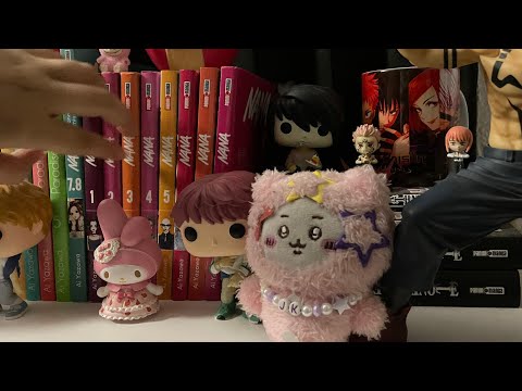 asmr using random things from my shelf | doing asmr with chiikawa