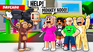 DAYCARE MAASHA'S MONKEY COMES ALIVE AND GOES WILD! | Roblox | Brookhaven 🏡RP