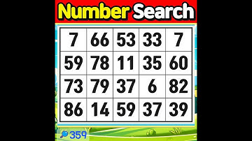 Number Search #359 Health is the most important thing above all.【Match | brain game | Quiz 】
