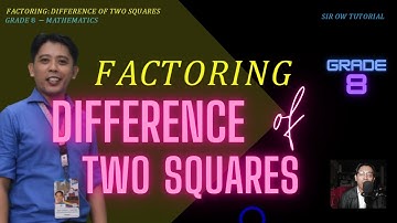 📌HOW to FACTOR POLYNOMIAL EXPRESSIONS USING DIFFERENCE of TWO SQUARES I DETAILED EXPLANATION