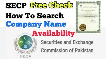 How To Search Company Name Availability in SECP #privatelimitedcomany #company #secp #registration