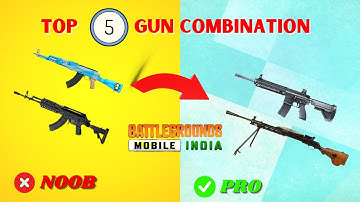 Top 5 Best Gun Combo in PUBG MOBILE ⚡BGMI 2021 (Weapon Combo/Loadout) Tips and Tricks 2021
