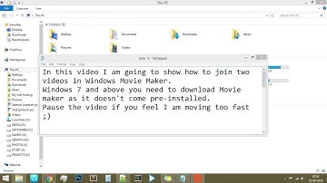 Join two videos using Movie Maker