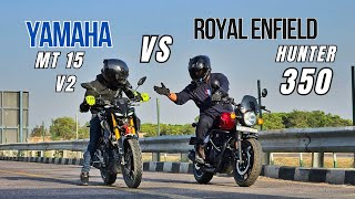 2024 Yamaha MT15 V2 Vs 2024 Royal enfield Hunter 350 Unexpected Results🔥| TOP END RACE by KSC Vlogs 14,494 views 1 month ago 8 minutes, 55 seconds
