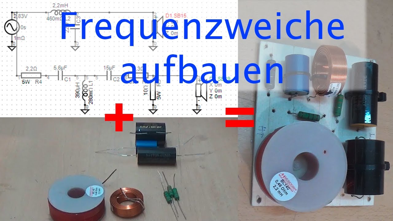 Phyachelo 2-Wege Frequenzweiche 80W - Lautsprecher Filter Für HiFi Anlagen