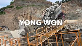 Yong Won - 4230 Jaw crusher operating video