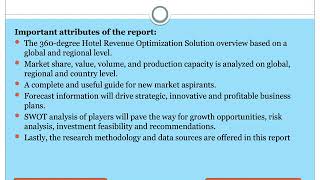 Hotel Revenue Optimization Solution Market 2019 Precise Outlook - Revcontrol, Axisrooms, Ideassas