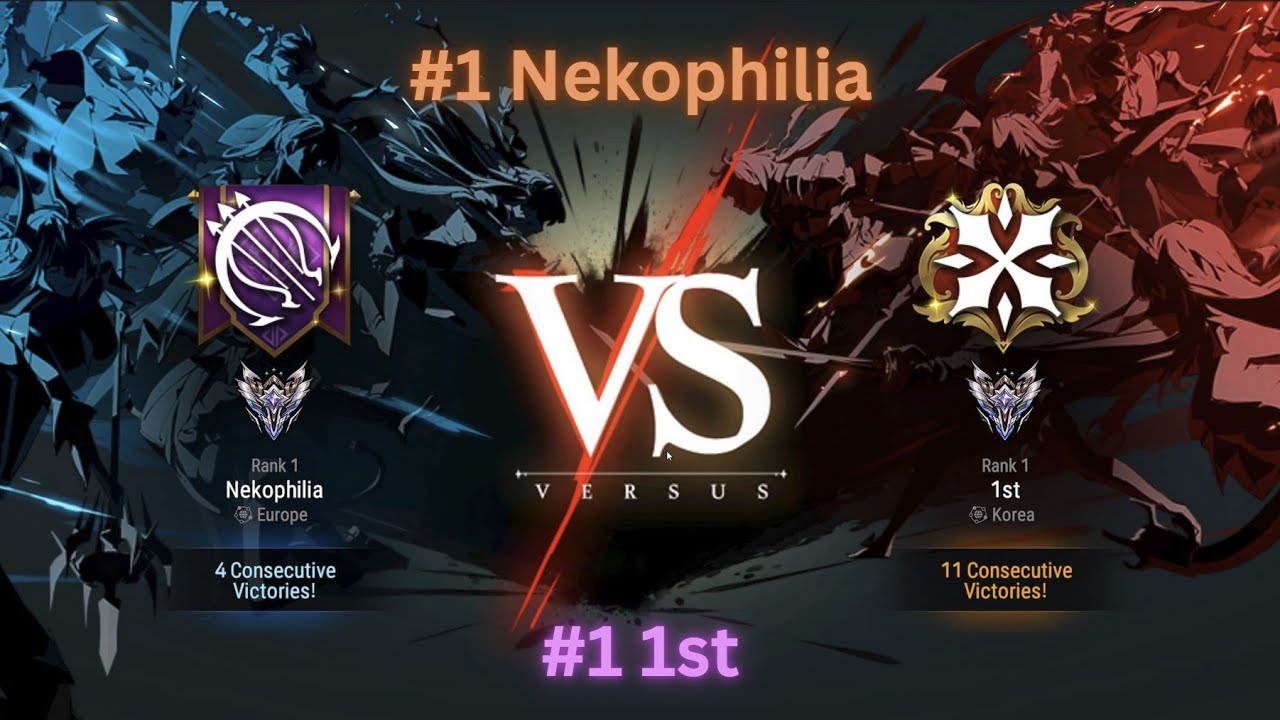 Epic Seven - Rank 1 Guild War Nekophilia vs 1st (THE RUNBACK FOR RANK 1)