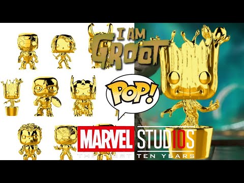 gold groot funko pop