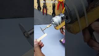 DIY 🔌 Rechargable hand Drill Machine ⚡with DC motor 🔥 #schoolproject #ideas #experiment #new #diy