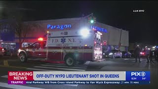 Off-duty NYPD lieutenant shot in attempted robbery outside Queens club