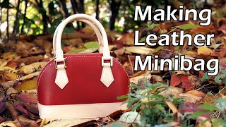 72 [Leather Craft] Making Leather MiniBag / [가죽공예] 가죽 미니백 만들기 / FREE PATTERN