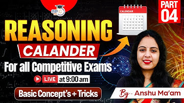 Calendar Reasoning For State PCS | Reasoning Calendar Tricks | Reasoning for All Exams | Anshu Mam#4