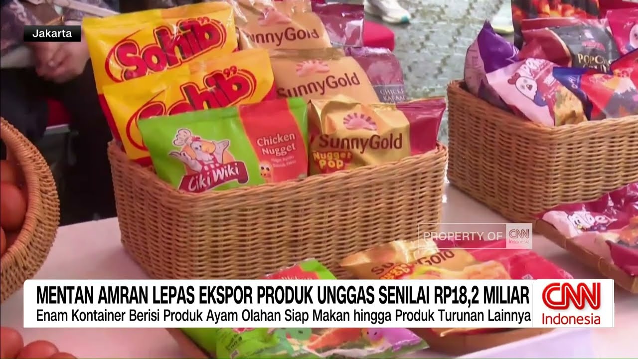 Mentan Amran Lepas Ekspor Produk Unggas Senilai Rp18,2 Miliar