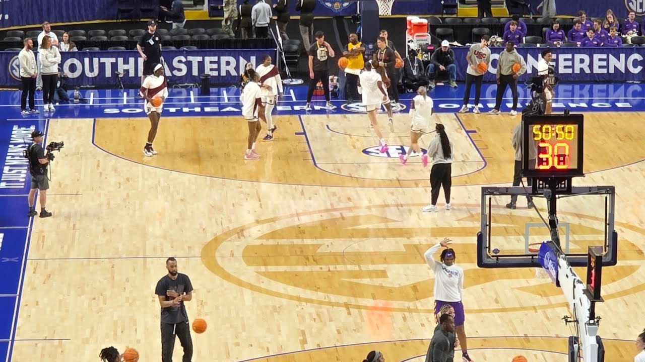 Pre-game | Starting Lineups | South Carolina vs LSU Women's Basketball | SEC Tournament 