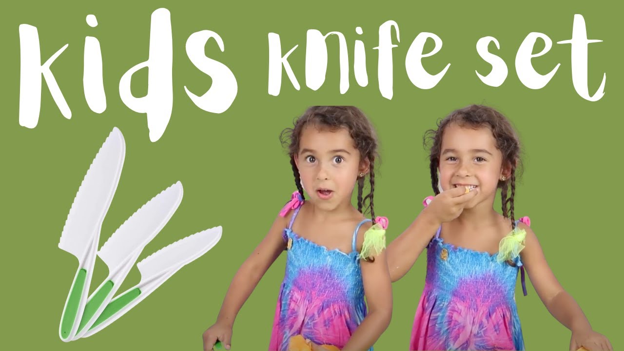 Zulay Kitchen Kids Knife Set for Cooking and Cutting - Blue