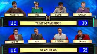 University Challenge  - S44E10  - Trinity, Cambridge vs St  Andrews