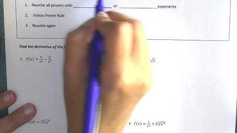 AP Calculus AB Power Rule for Derivatives Video