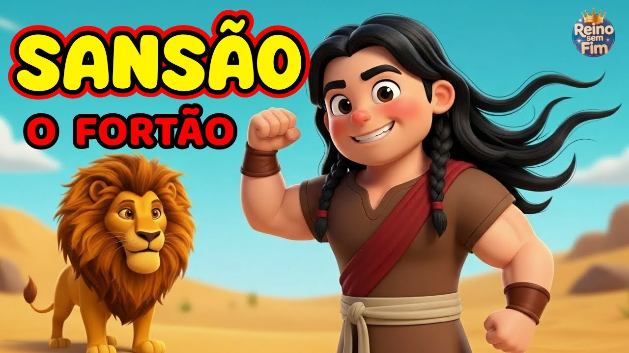 Sansão | Cuidado com o que Você Vai Contar 🦁💪 | Música Bíblica Infantil  | Reino Sem Fim